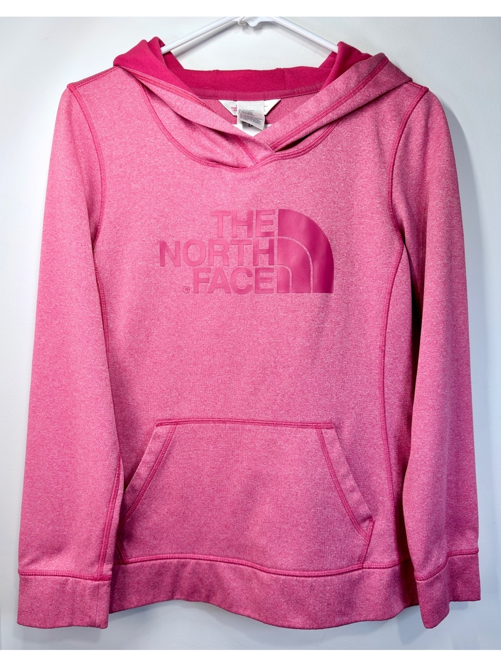 Women’s Pink North face hooded sweatshirt size small